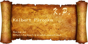 Kelbert Piroska névjegykártya